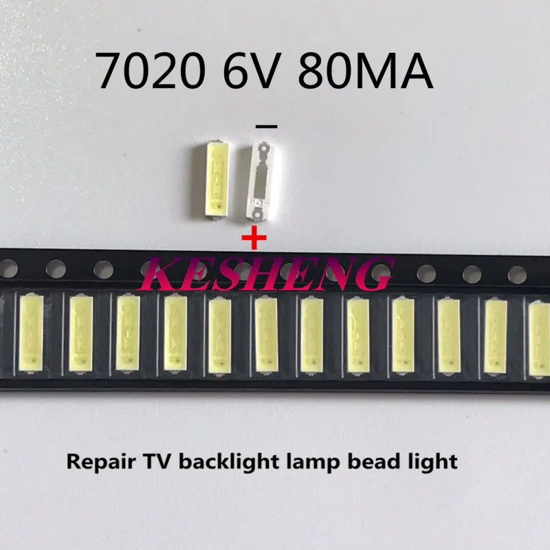 Lextar SMD LED 7020 6 V 0 5 W 50LM Bianco Freddo Per La TV Retroilluminazione 2000 pz/lotto|Подвесные лампочки| |