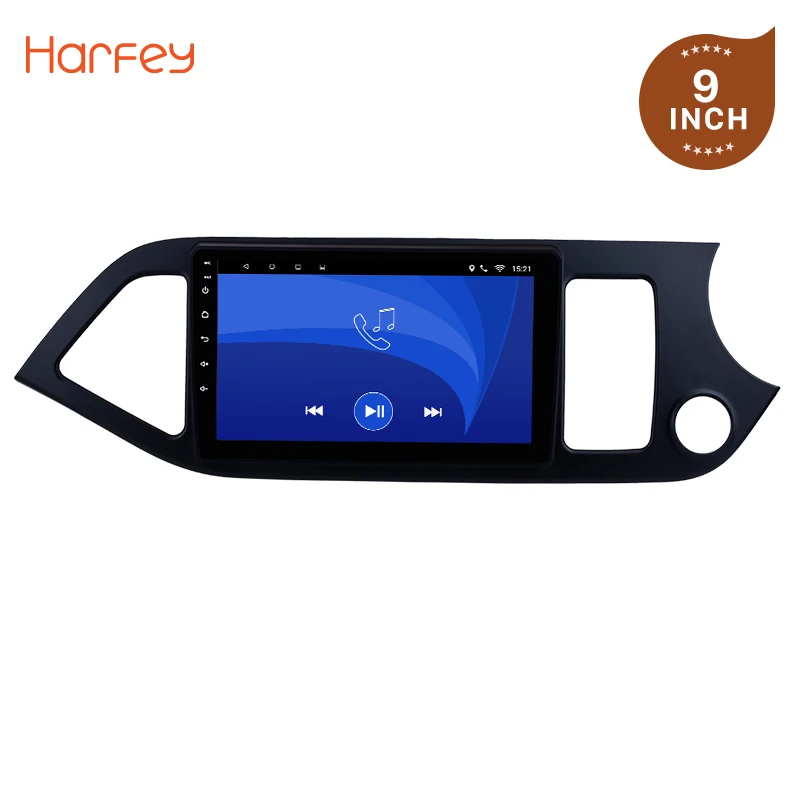 Harfey GPS мультимедийный плеер для 2011 2012 2013 2014 KIA Picanto Morning Android 6 0/8 1 9 &quotавтомобильное