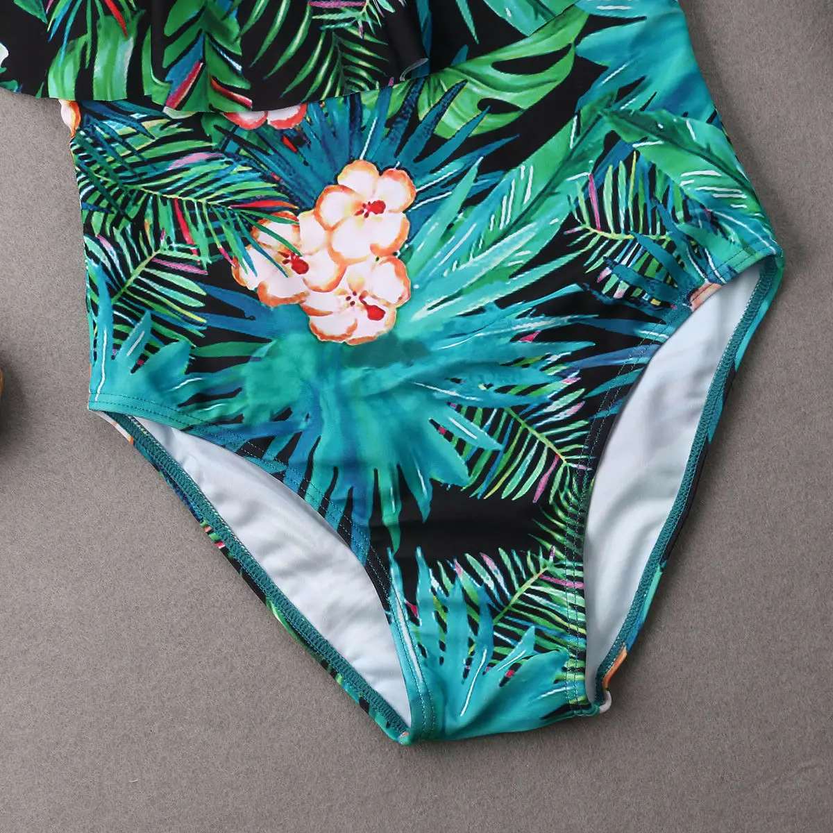 Цельный летний купальник для женщин детей девочек Семейные комплекты популярный