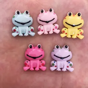 Сделай Сам, 10 шт., ручная роспись, полимерная лягушка, плоский камень, детский альбом для скрапбукинга, свадебные ремесла, R66A