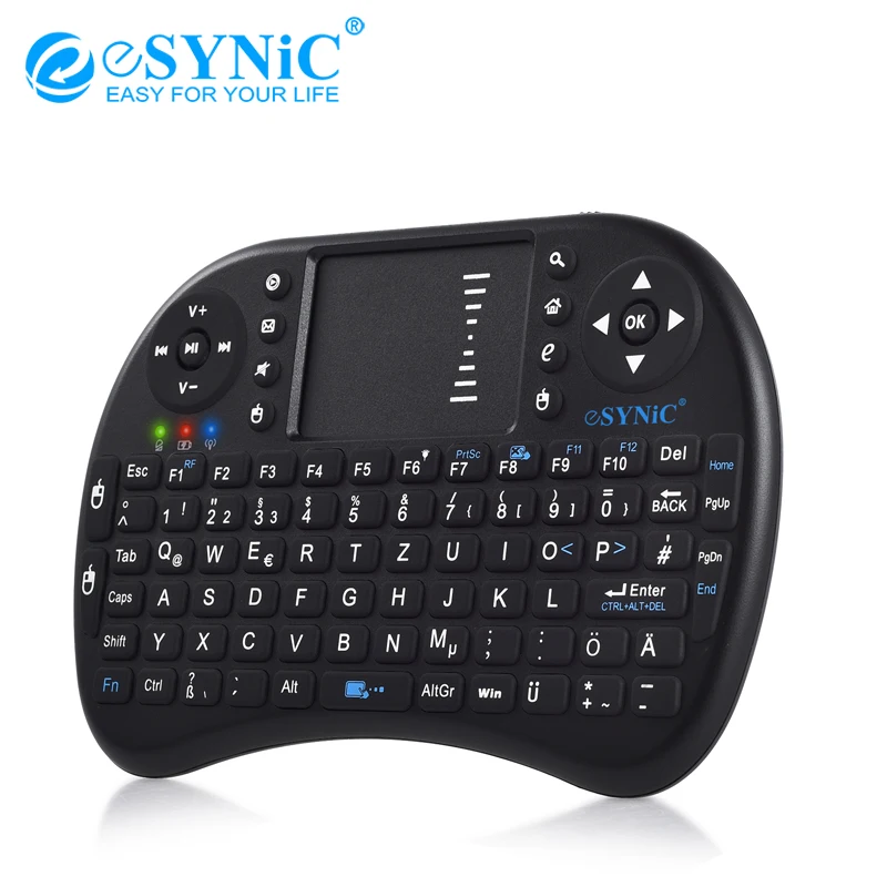 ESYNiC 2 4G Беспроводная портативная клавиатура для ПК Andriod TV Box медиа мини мышь