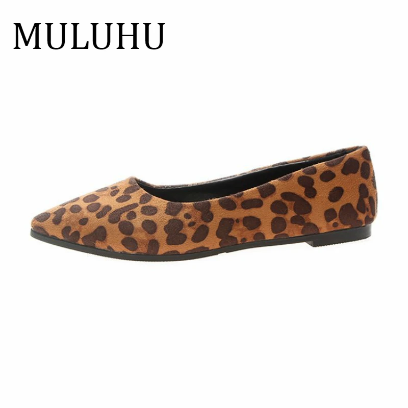 MULUHU/Новинка весны 2019 женские лоферы с леопардовым принтом женская обувь на