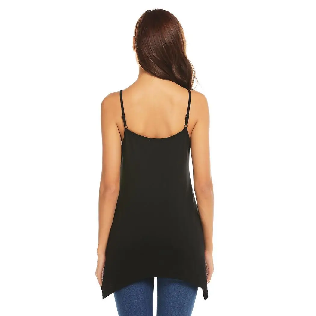 Женские Платок Подол Майка повседневное Лето Спагетти ремень блузка на