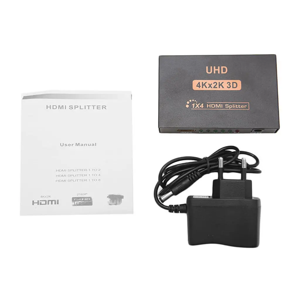 Разветвитель HDMI с портом 1X4 1080p 4K X 2K 1 вход 4 выхода|Кабели HDMI| |