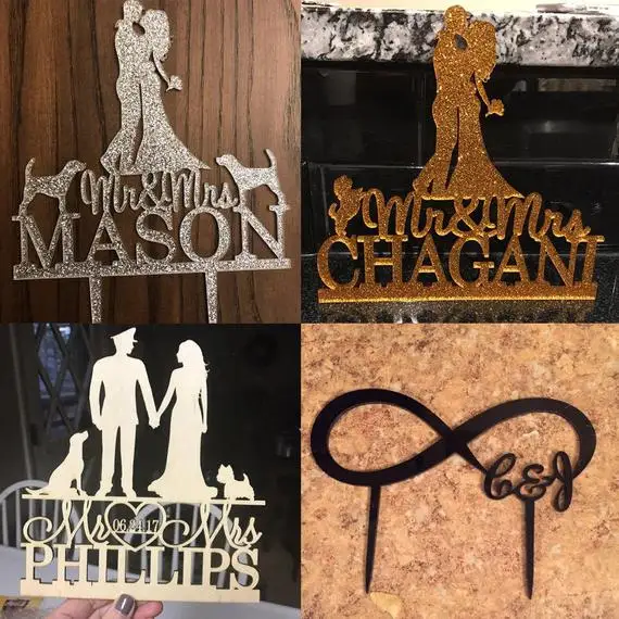 Гей силуэт торт Топпер гей свадьба с ребенком Топпер. же секс к|Товары для