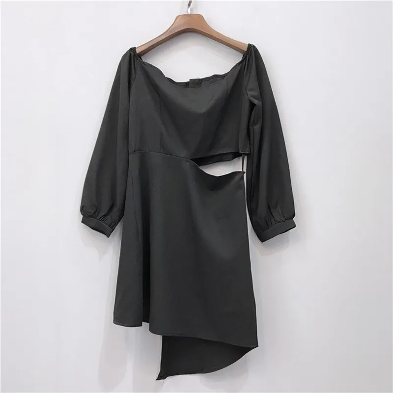 VGH весенние пикантные женское платье Slash средства ухода за кожей Шеи с длинным