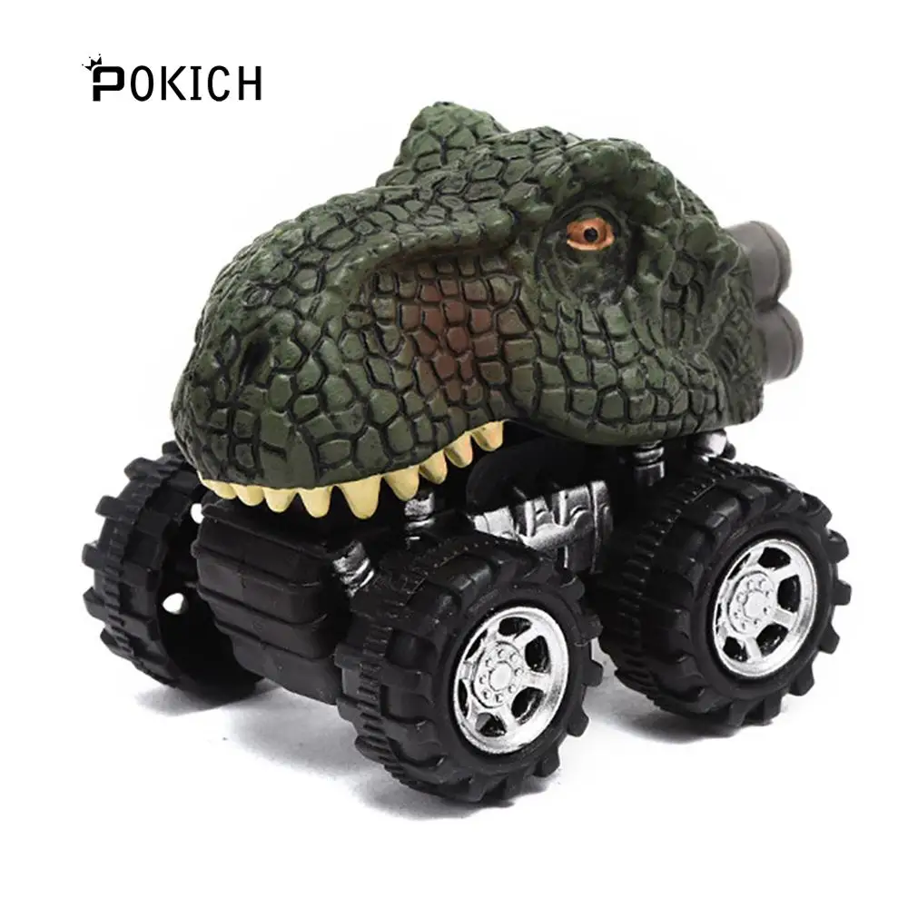 Модель мини-динозавра игрушечный автомобиль для детей с обратной стороны