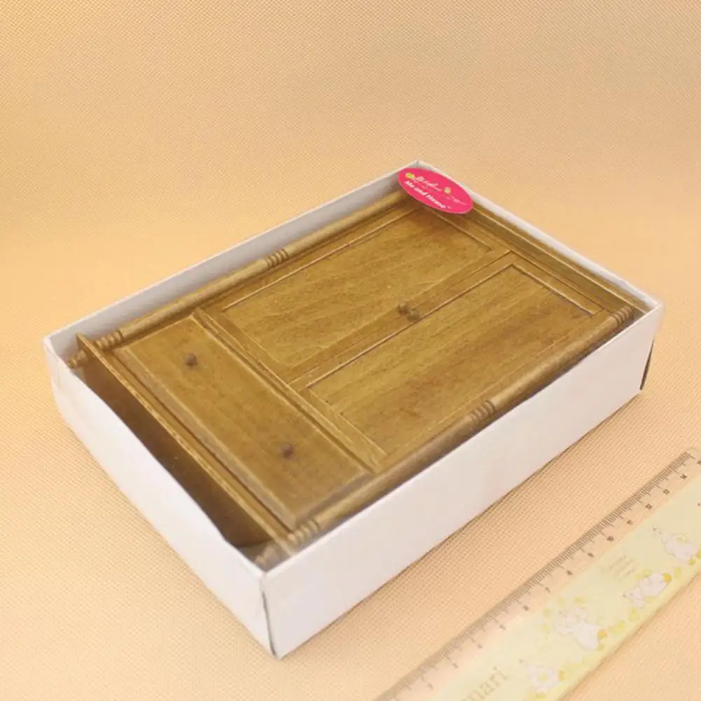 

Retro 1:12 Scale Dollhouse Simulation Wardrobe Handmade Mini Wooden Furniture