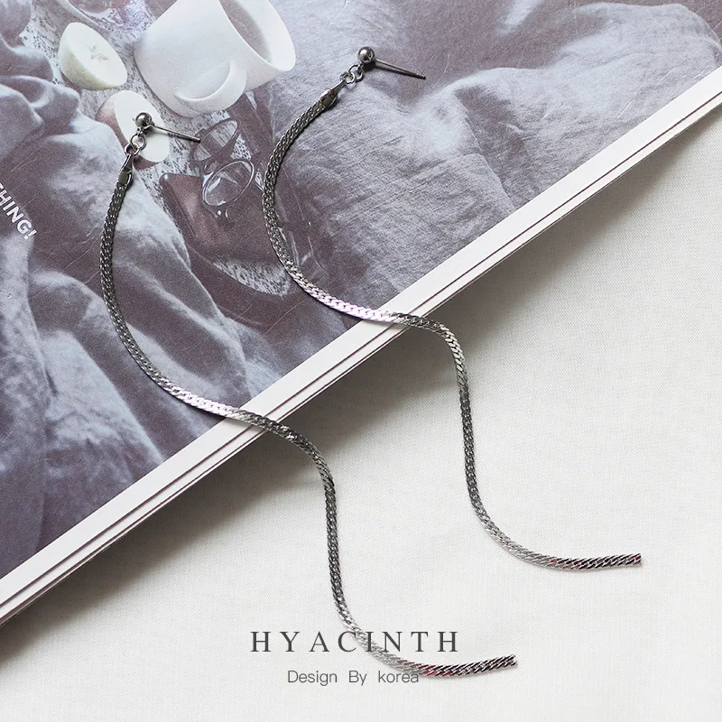 Earrings Woman Tide Long Ear Line Metal Cold Wind Eardrop Personality Exaggeration Earring | Украшения и аксессуары
