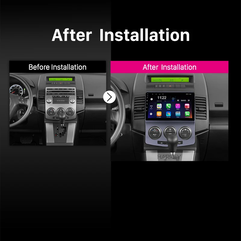 Harfey 2Din gps головное устройство Android 7 1/8 1 9 &quotCar радио для 2005 2010 старая Mazda 5