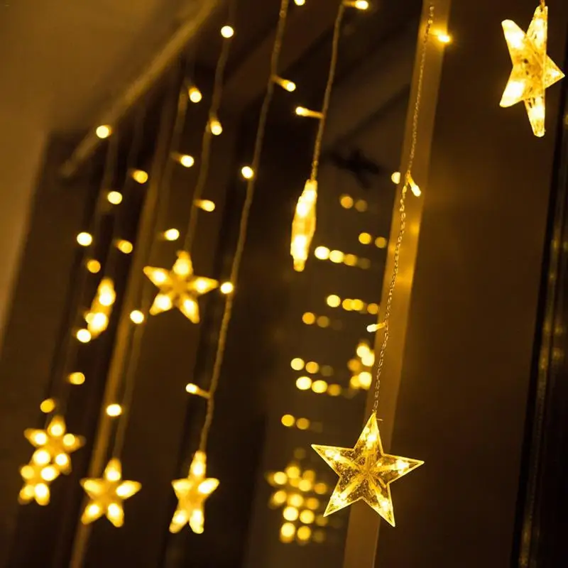 

12 Little Stars With Tails Stars Curtain Lights Family Party Garden Wedding Holiday Lighting