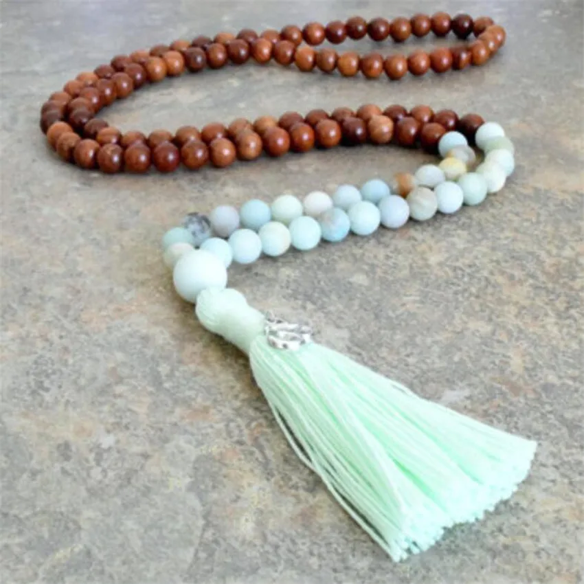 6 мм амазониевый браслет из сандалового дерева spirituality Sutra mala Fancy Lucky буддизм вены