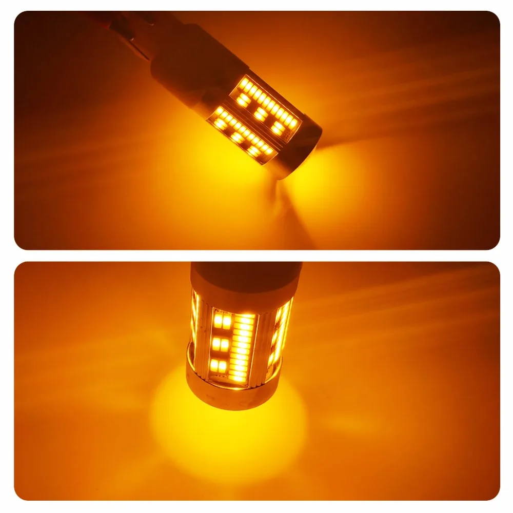Светодиодная лампа T20 LED 7440 W21W 4014 105SMD Canbus No Hyperflash 1156 BA15S P21W PY21W BAU15S 1 шт.|Фара для авто