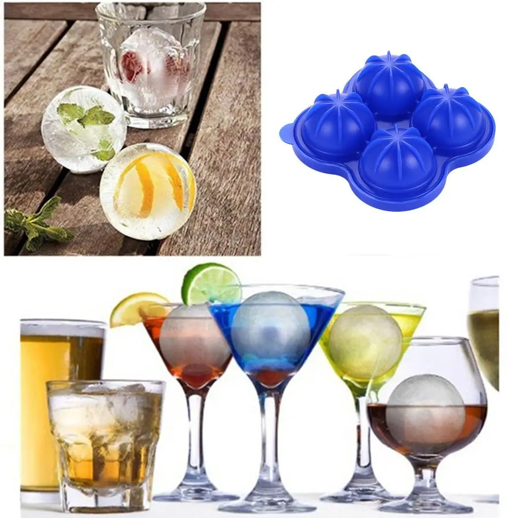 Silicone Cake Black Ball Tools Ice Cube Mold DIY Round Grids For Making Dessert | Дом и сад