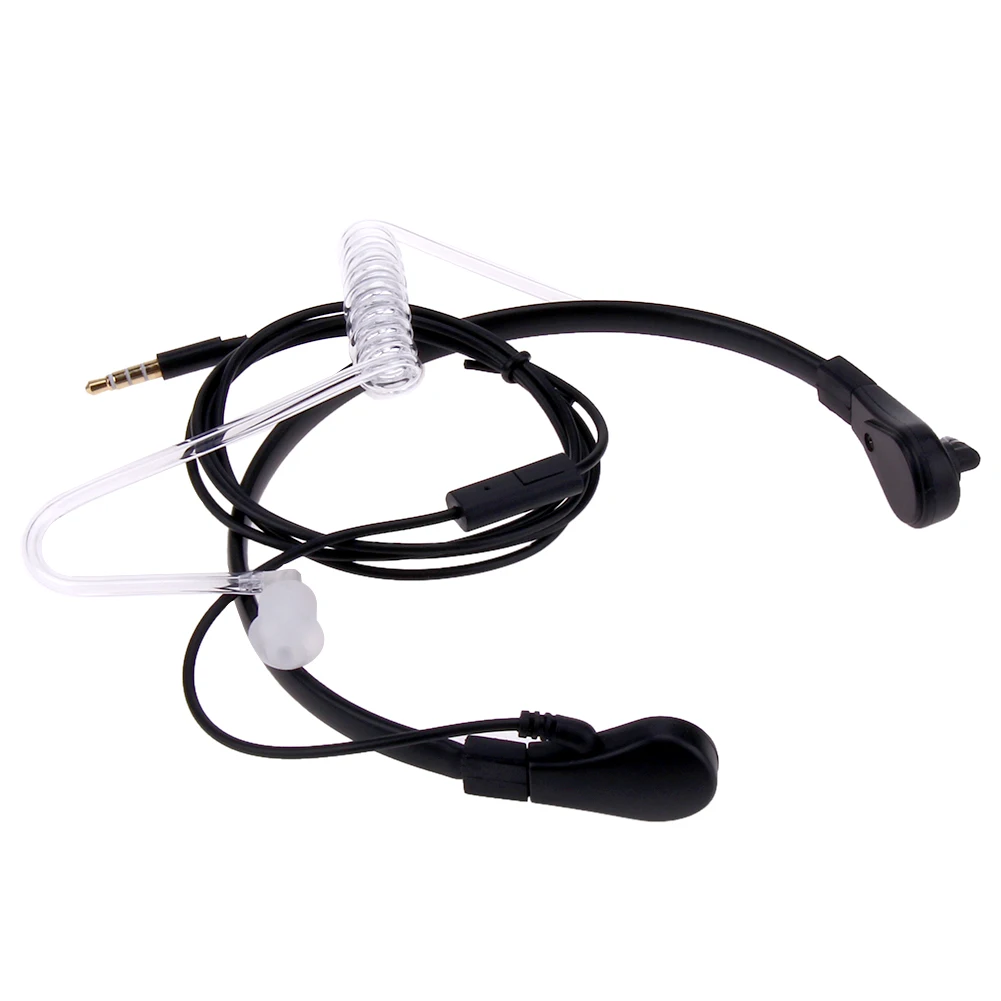 3.5mm Throat Mic Headphones Covert Acoustic Tube Earpiece Headset for iPhone HTC LG Android Universal Mobile Phone | Электроника