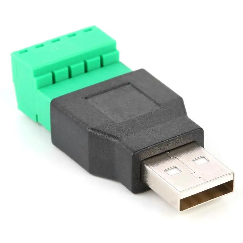 ALLOYSEED USB2.0 папа 5Pin винтовой клеммный соединитель конвертер адаптер с
