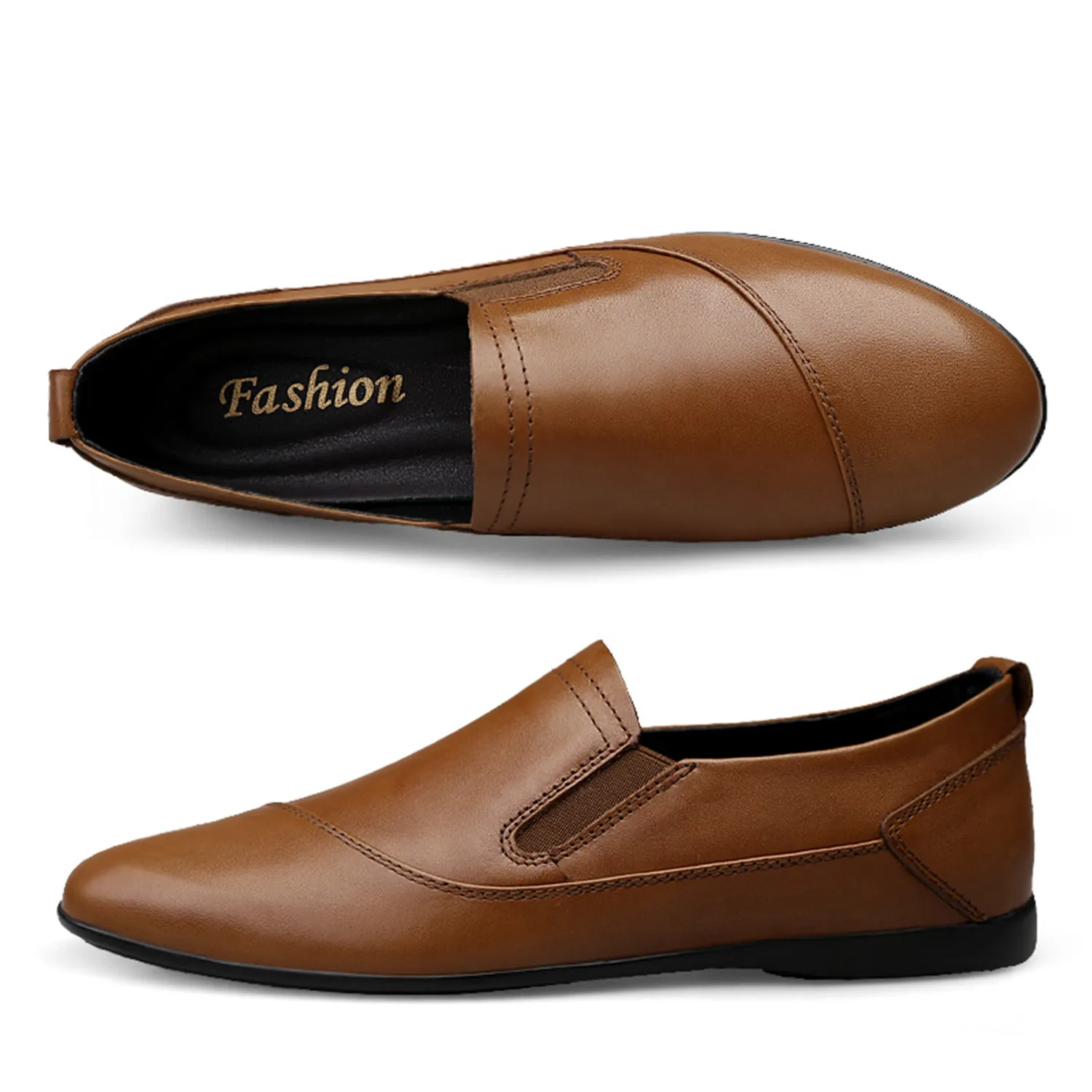 Genuine Leather Loafers Men Leisure Slip On Shoes Breathable Driving Moccasins | Обувь