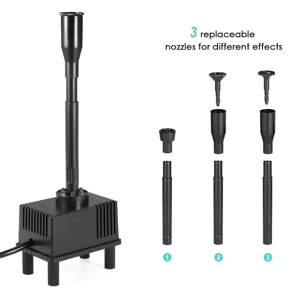 Погружной водяной насос со светодиодный светильник кой 10 Вт для аквариума пруда