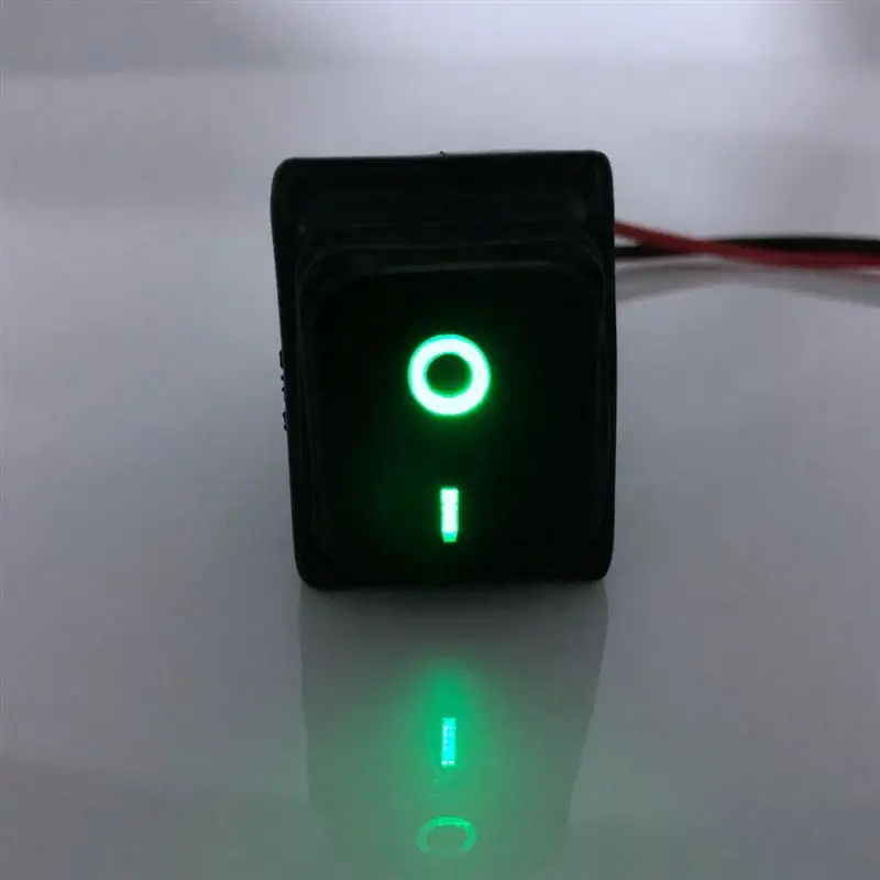 12V 4 контакта автомобильный клавишный переключатель черный чехол 22x30 мм