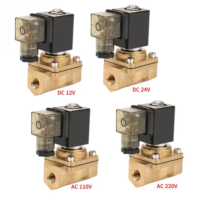 Электромагнитный клапан DC12V/24 V/AC110V/220 V PU220 02 G1/4 Интерфейс 2 способа прямого