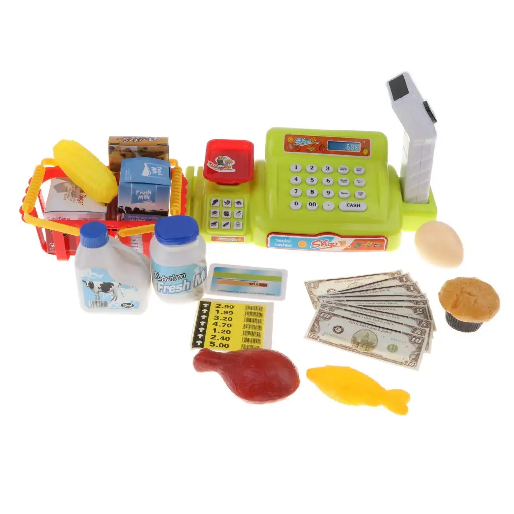 Батарейный супермаркет кассовый аппарат Ролевые Игры развивающие игрушки