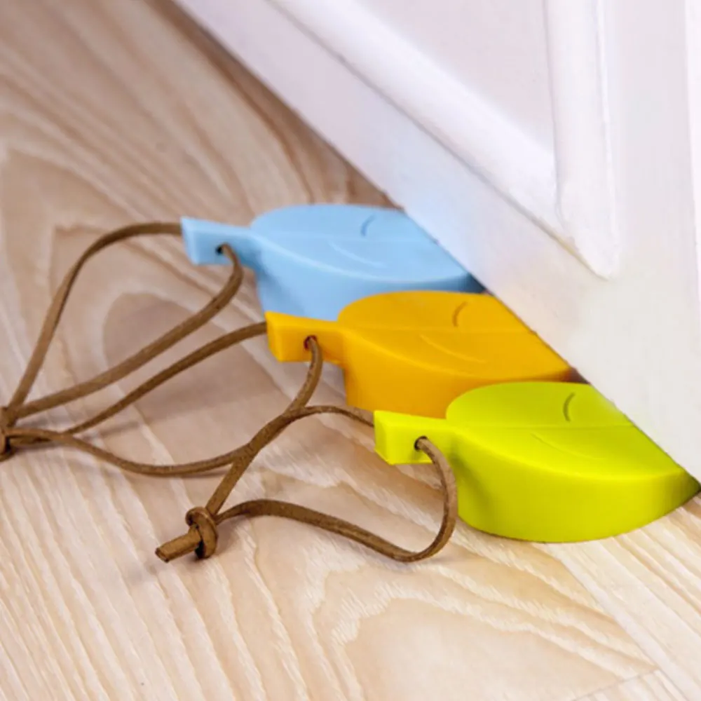 4 шт. силиконовая дверная стопка креативный милый стиль с листьями домашний декор