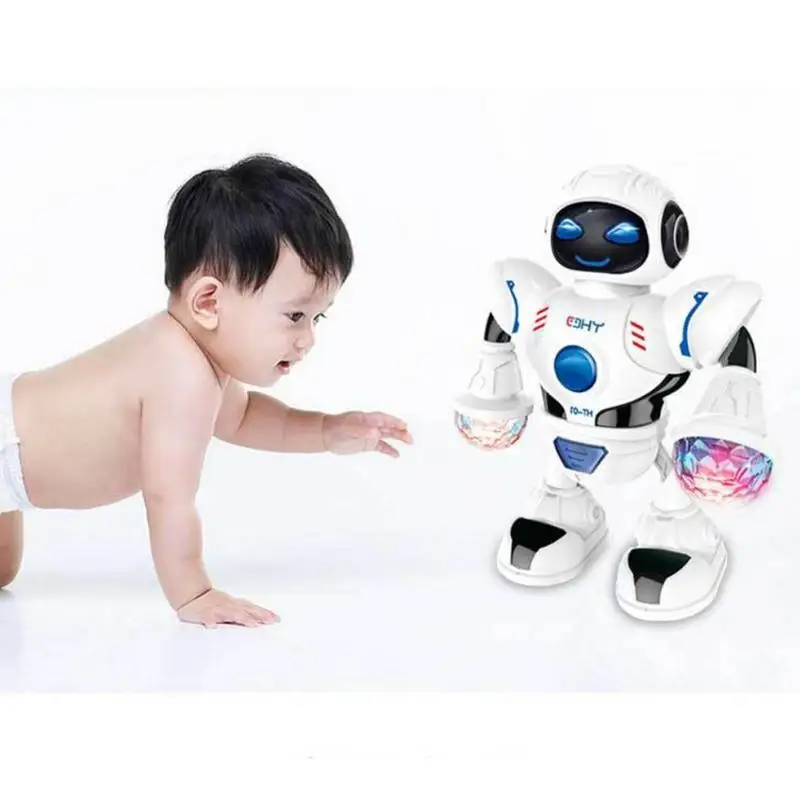 

Baby Toys Cute Electric Music Light Dancing Robot Smart Toys Space Walking Toys for Children Kids Music Light Infant Toy way