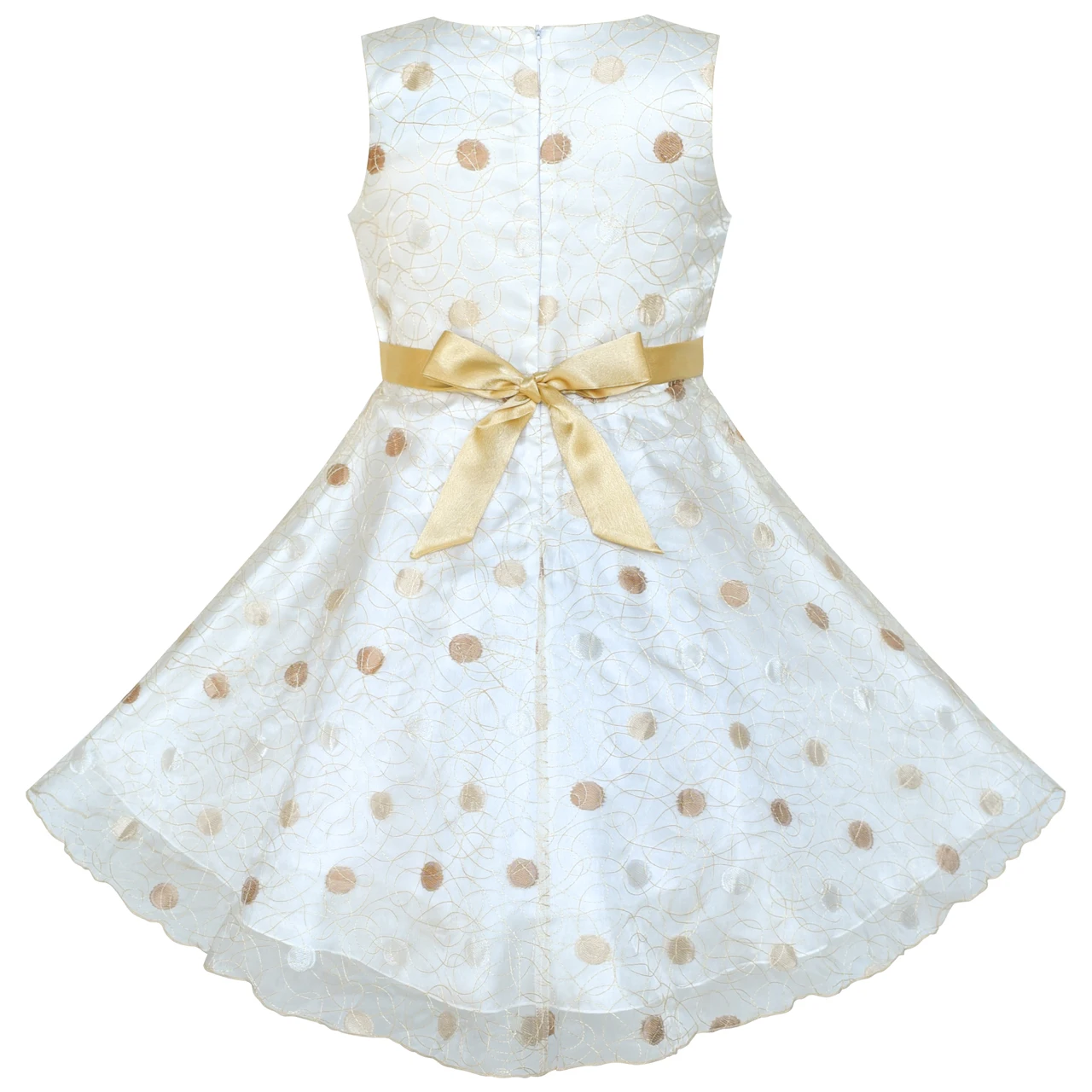 Sunny Fashion платья для девочек новогодние костюмы Цветок Точка Тюль Розовый Свадьба
