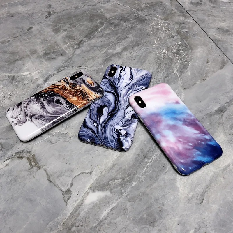Модный мраморный текстурированный глянцевый чехол защитный для IPhone XR XS Max X 8 7 Plus 6