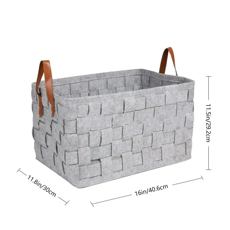 Складная корзина для хранения войлочная ткань бочонок контейнер с ручкой