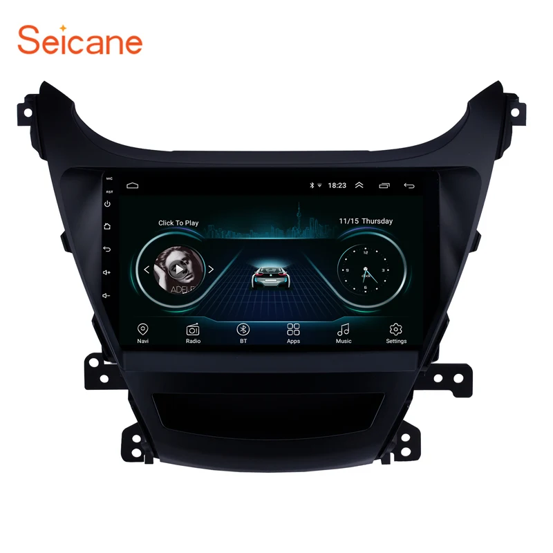 Seicane 9 &quotдля 2014 2015 hyundai Elantra Авто радио gps навигации Bluetooth Сенсорный экран стерео тв