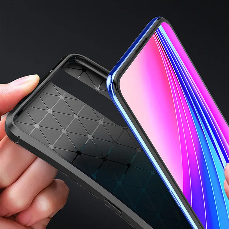 Чехол из углеродного волокна для VIVO V15 Pro мягкий ударопрочный чехол ТПУ с полной