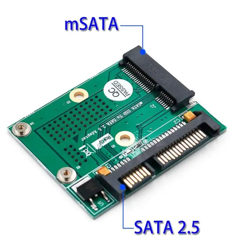 Mini PCI E Msata SSD на 2 5 дюймовый переходник SATA карта Модуль платы с металлическим