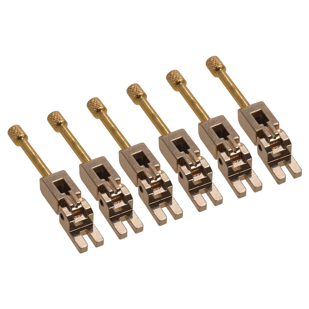 

6pcs Electric Guitar Tremolo Bridge Locked String Saddles String Lock Guitar Parts Accessories