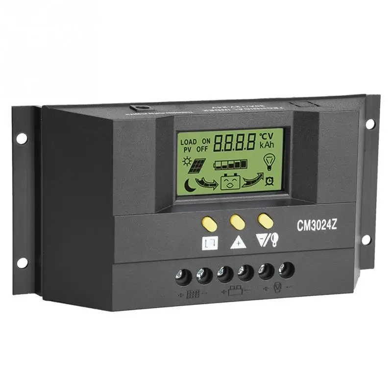 PWM Intelligent Solar Panel Charge Controller Tool Regulator LCD Display 12V 24V 30A | Обустройство дома