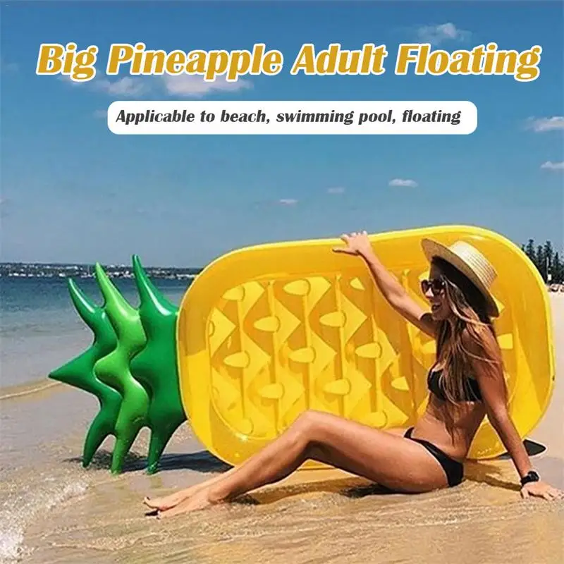 

Inflatable Pineapple Air Mattresses Water Row Floating Cushion Bed Lifebuoy Swimming Ring