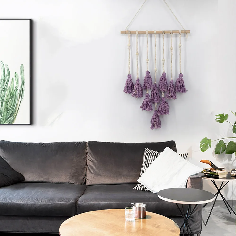 Бохо Макраме Тканые настенные Висячие шикарные богемные комнаты геометрический