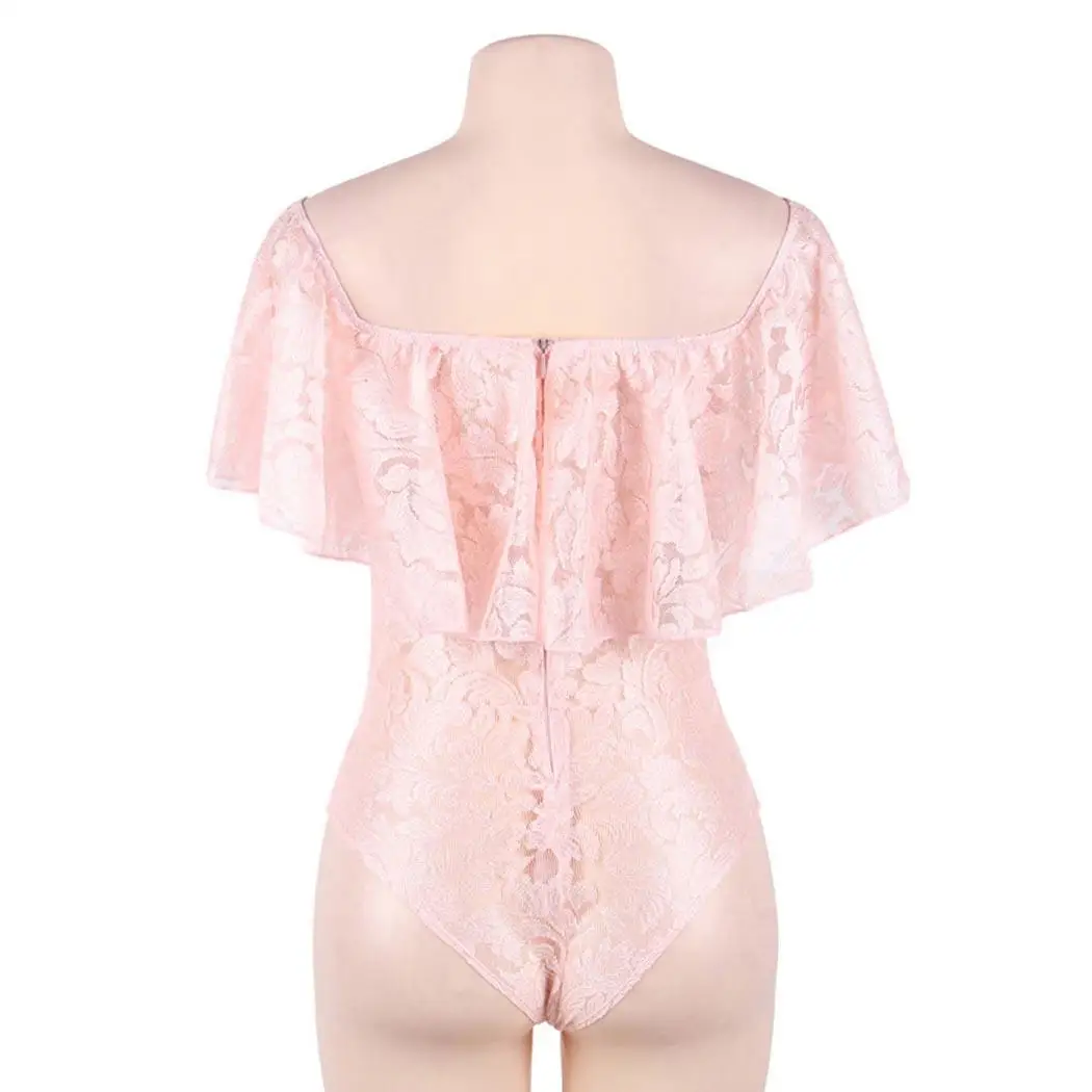 Женские повседневные косой вырез с оборками See Through Home Sleep casual etc Romper Боди