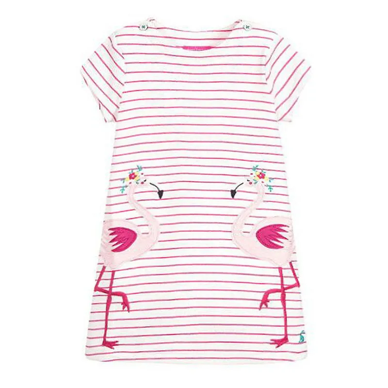 Jumping meters Princess Flamingo Dresses Baby cotton Clothing Summer Party dresses Costume fashion girls 2-7T Kids frock | Детская