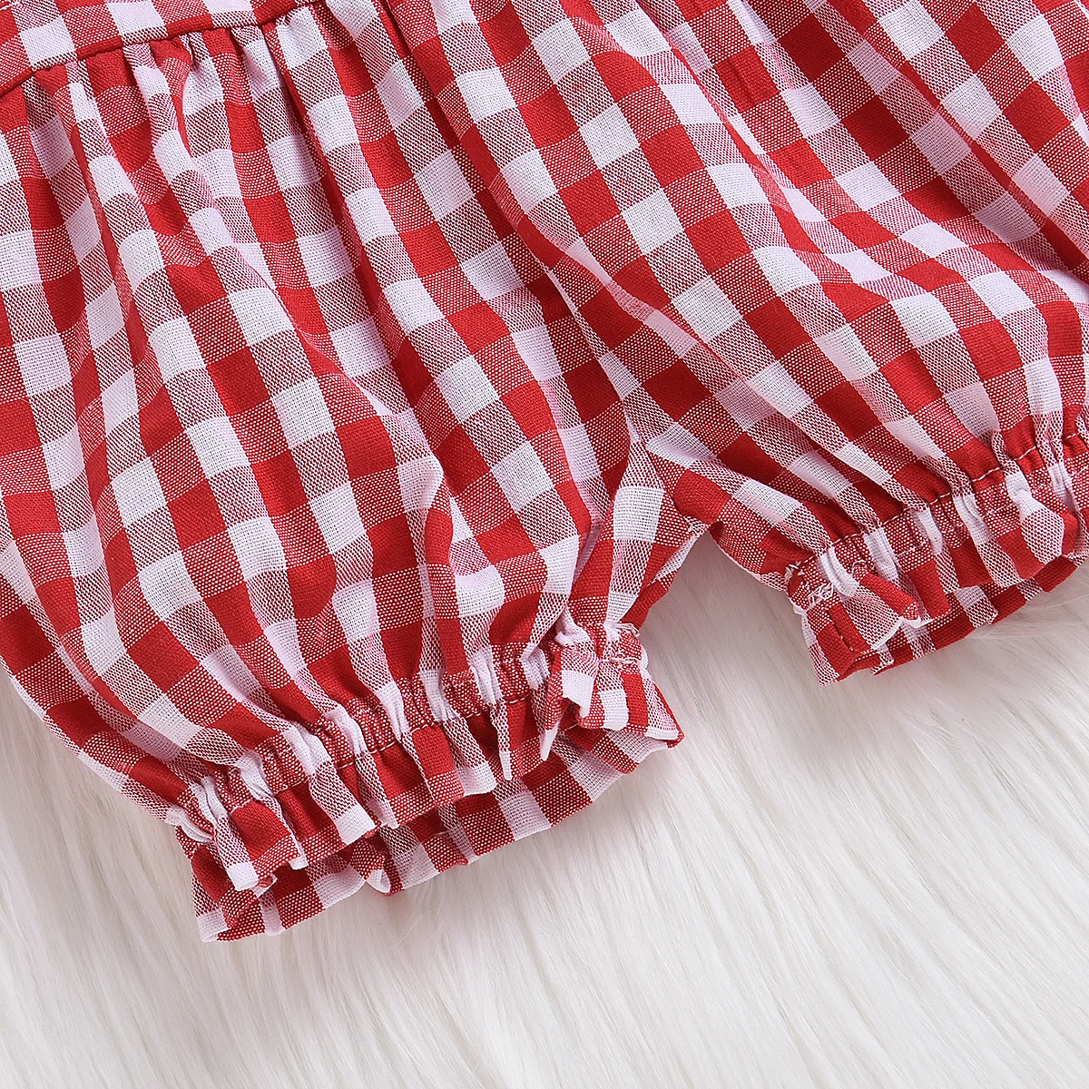 Новинка лета 2019 комбинезон для новорожденных девочек повседневный в клетку без