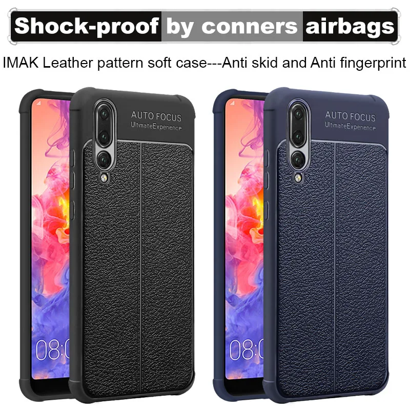 Подушка безопасности противоударный чехол для Huawei P20 Pro Чехол Imak кожаный узор