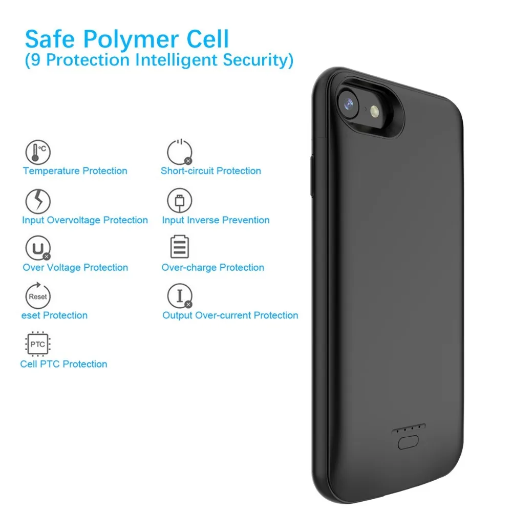 Чехол-зарядка Leioua для Iphone 5 7 8 X Xs Max Xr 4000 мАч чехол с внешним аккумулятором 6 |