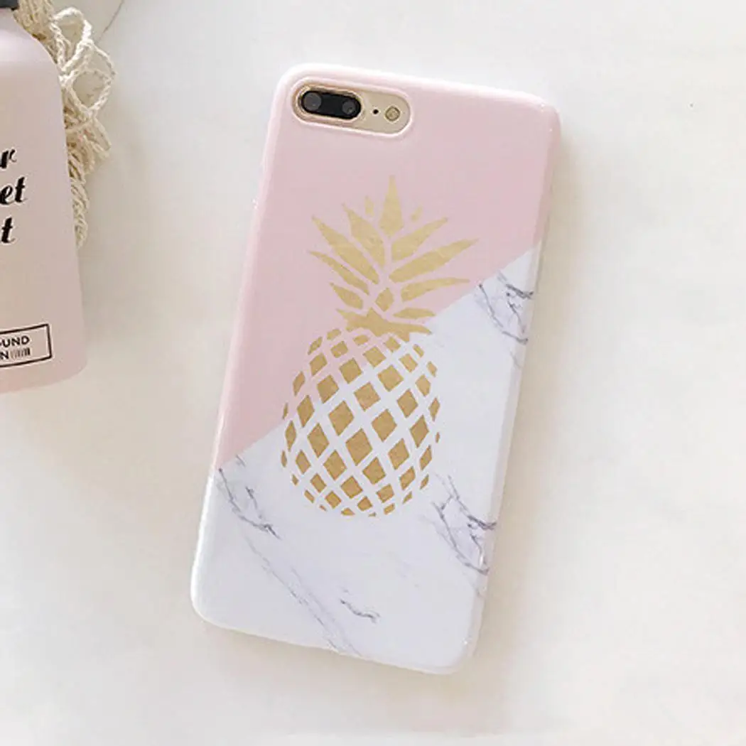 Creative Fashion Pineapple Pattern Anti-fall Phone Case Easy to install and remove. Back Cover Soft For iPhone |