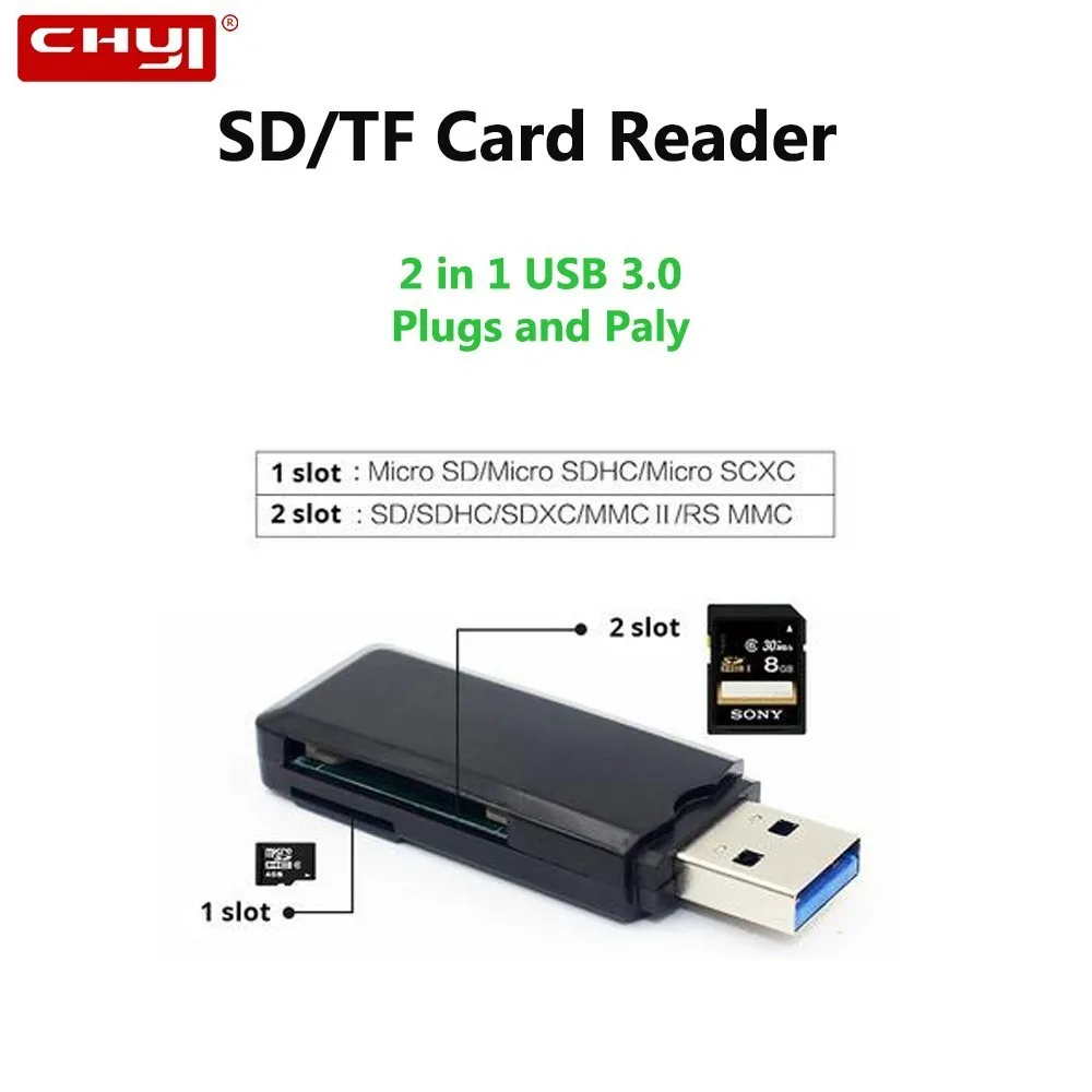

Картридер CHYI с Micro Usb 3,0 для SD-карт, мини-устройство для чтения карт памяти, высокоскоростной адаптер Usb для ноутбука