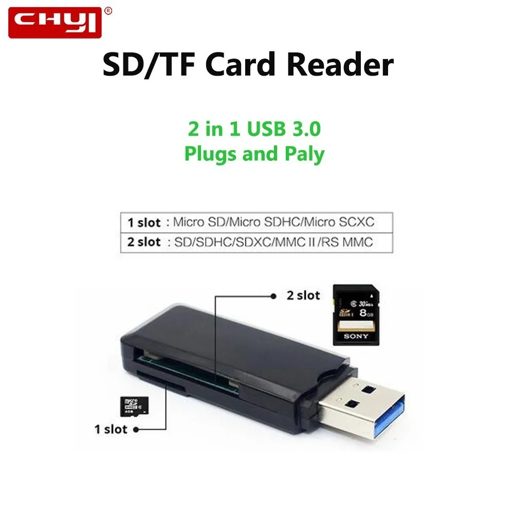 Картридер CHYI с Micro Usb 3 0 для SD карт мини устройство чтения памяти высокоскоростной