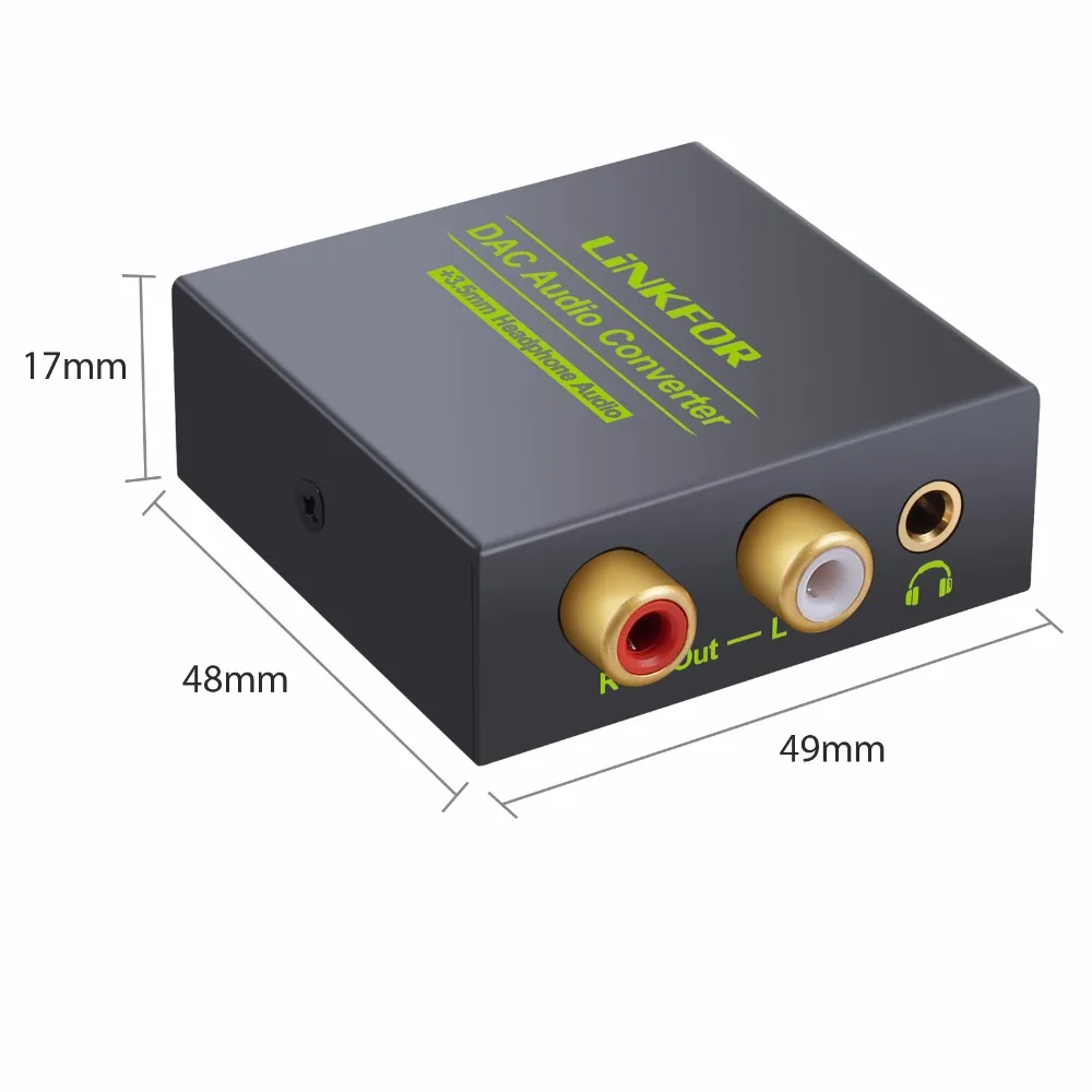 ESYNiC цифро-аналоговый аудио конвертер 2 x RCA R/L 3 5 мм Jack выход Toslink коаксиальный