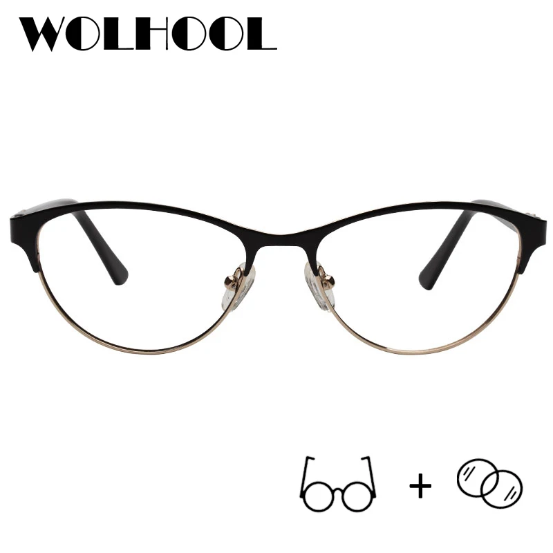 Классические овальные очки из сплава по рецепту женские оптические