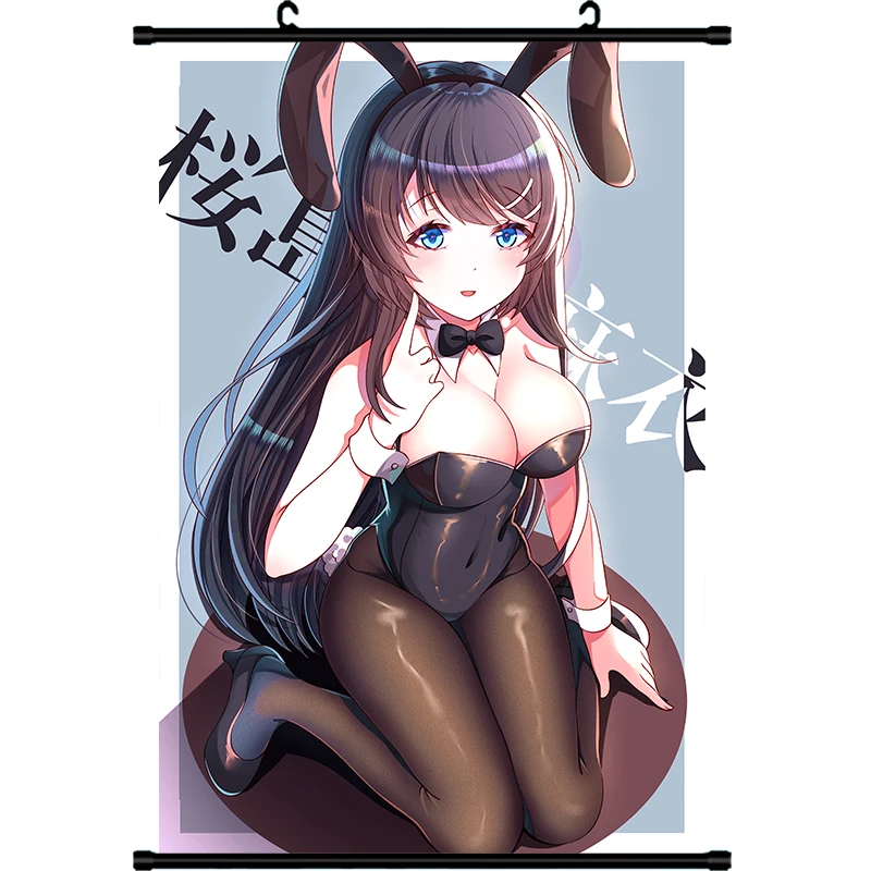 Аниме Декор стены прокрутки постер Seishun Buta Yarou wa Bunny Girl Senpai no Yume wo Minai Печать холст