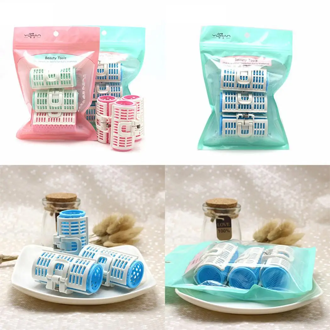 Портативный ролик Плойка для волос Инструменты укладки случайный DIY