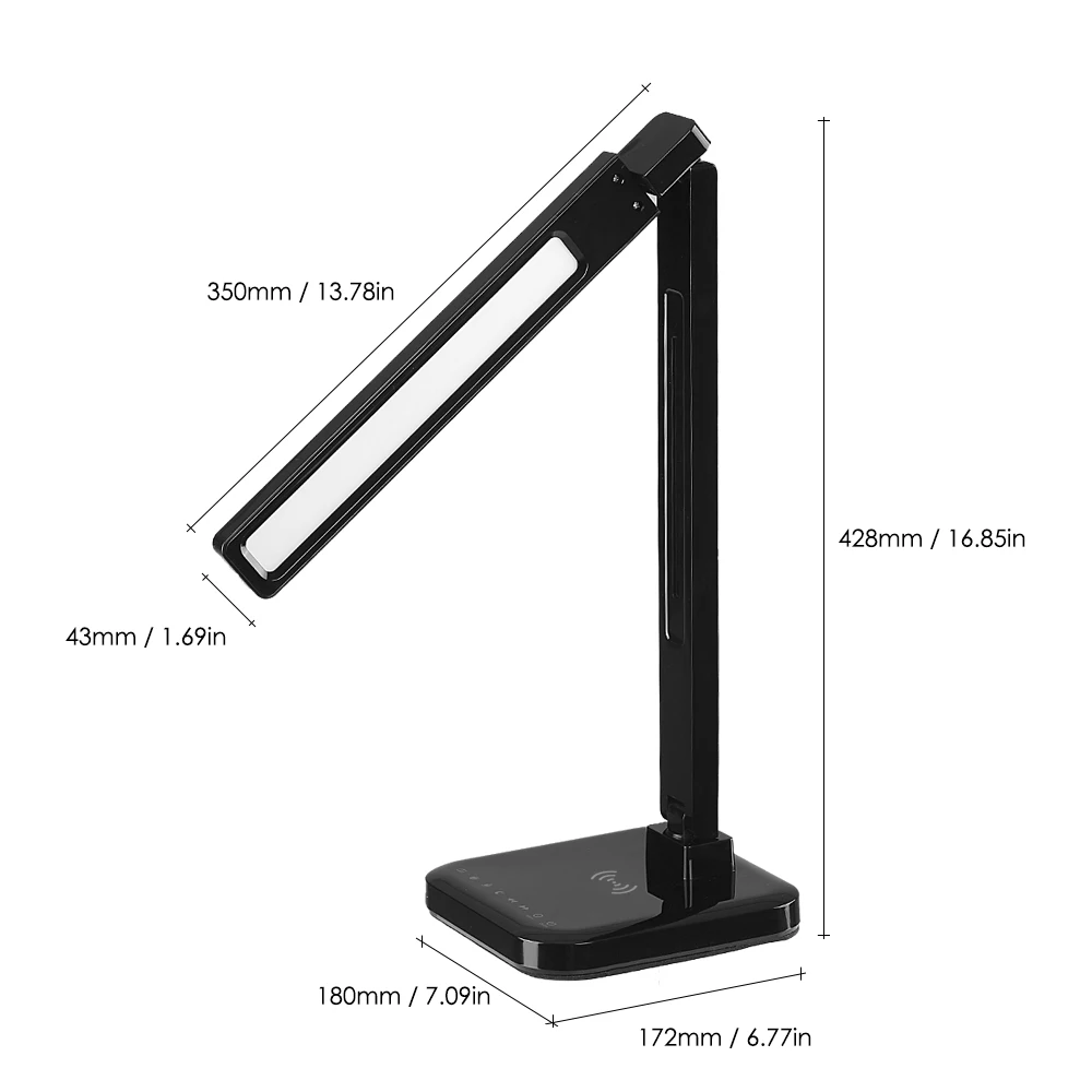 

Foldable Rotatable LED Desk Lamp Eye Protection Smart Table Lamps Desklight Temperature Control Light Dimmable USB Charging